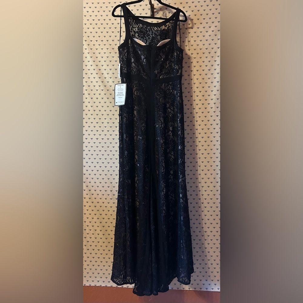 Night Way Collections Elegant Black Lace Maxi Dress